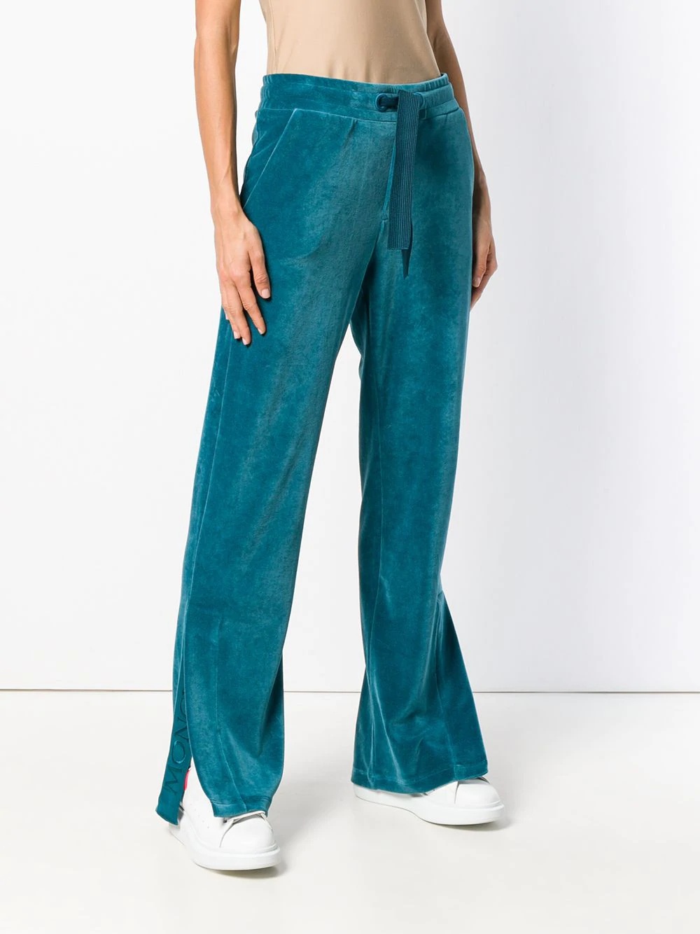 ankle slit track pants - 3