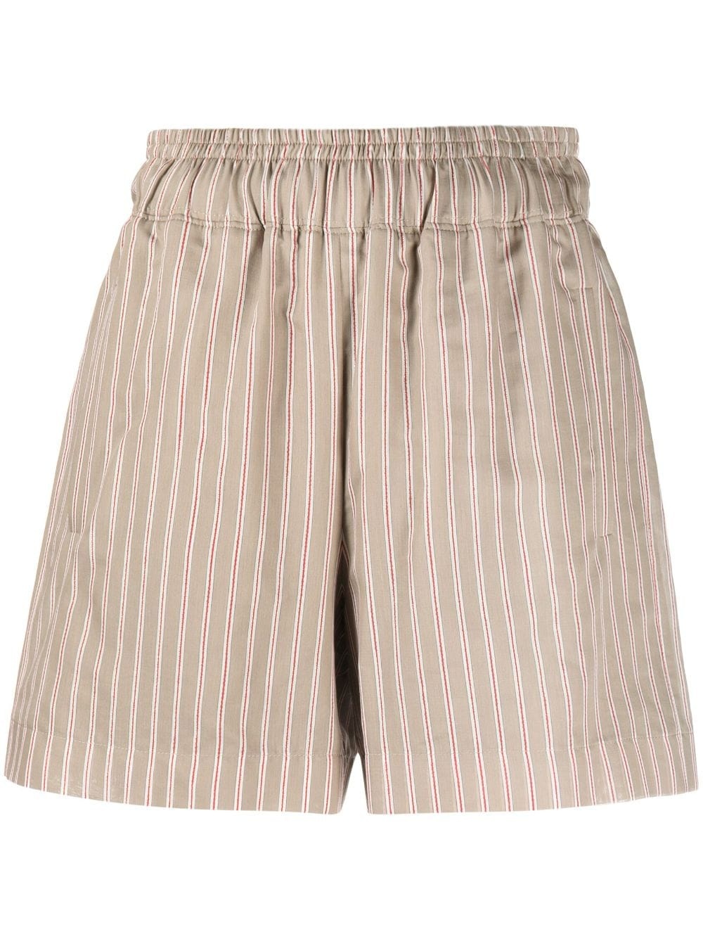 striped cotton-blend shorts - 1