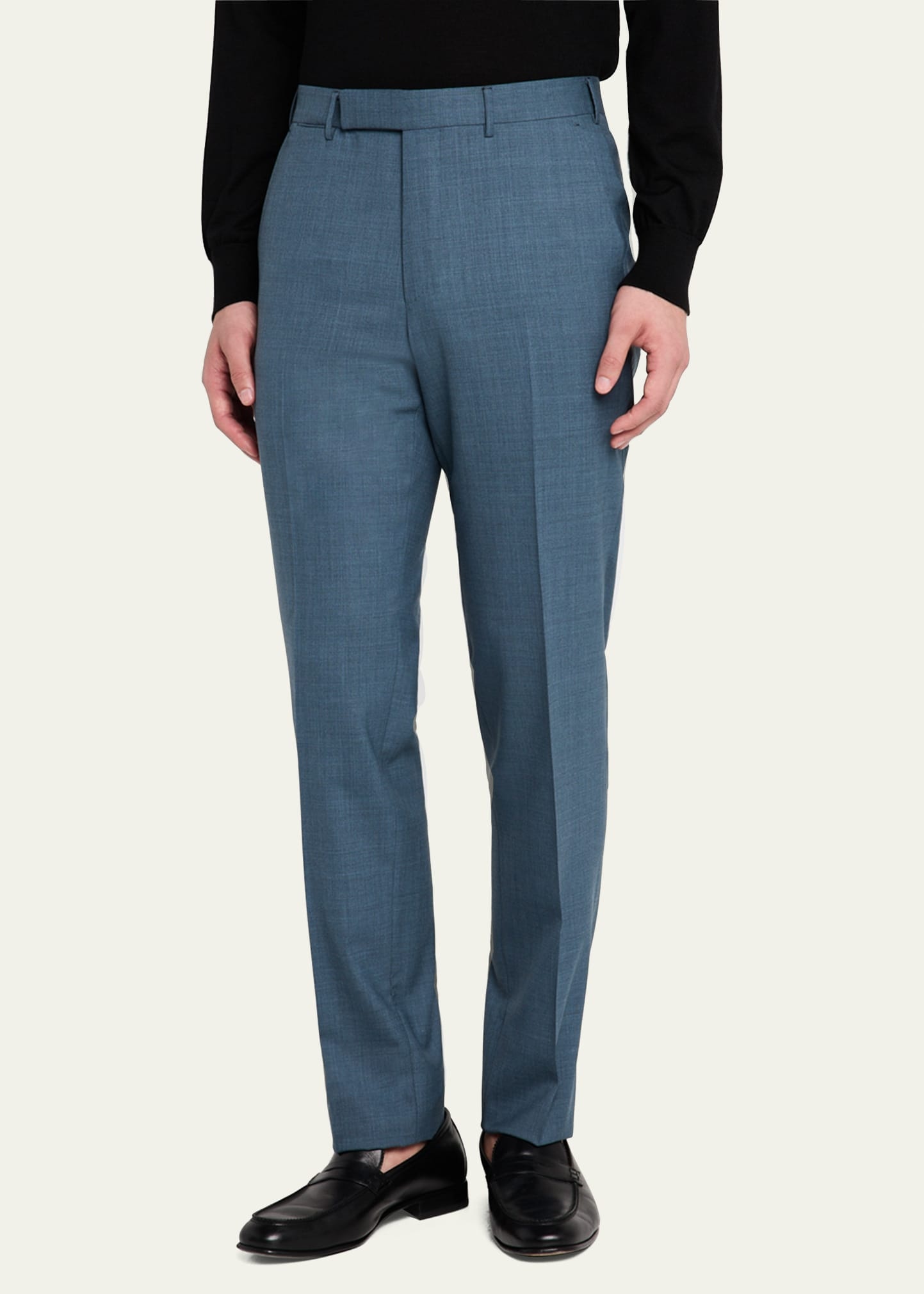 Men's High Performance Flat-Front Trousers - 4
