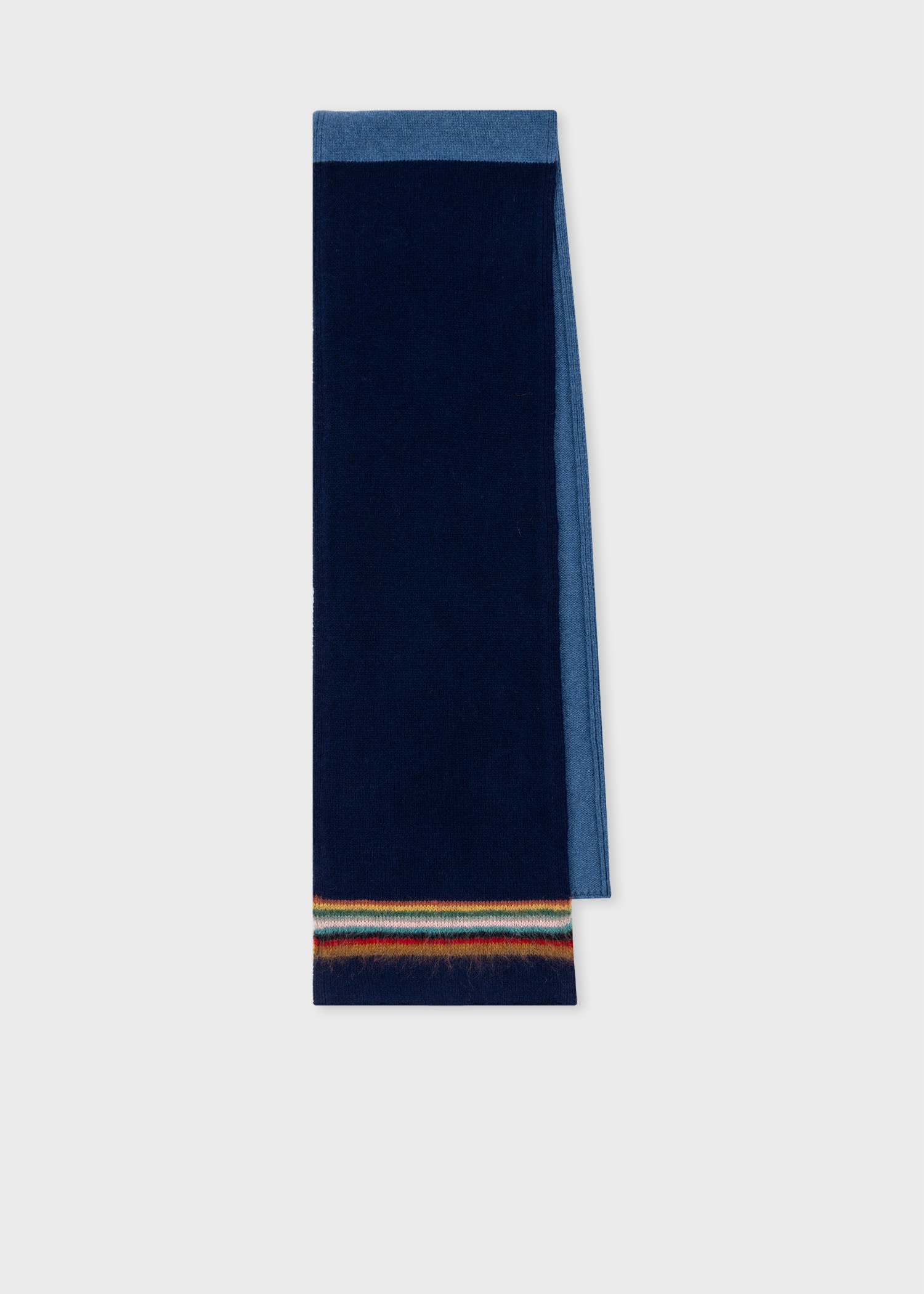 'Signature Stripe' Lambswool-Mohair Scarf 1