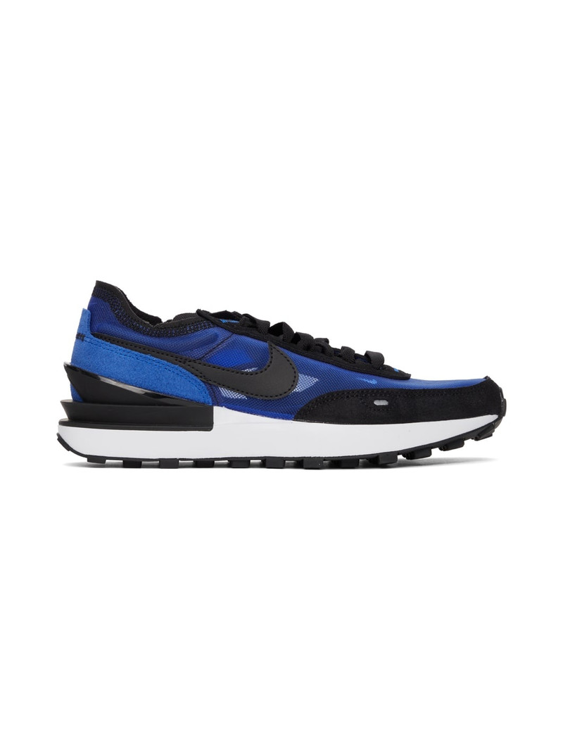 Blue & Black Waffle One Sneakers - 1