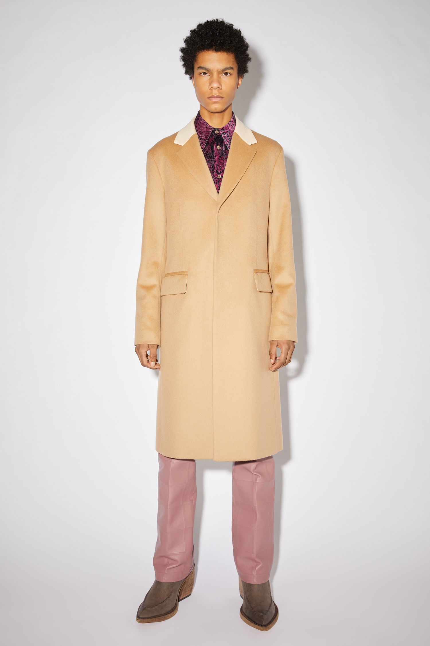Wool cashmere coat - Camel brown - 2