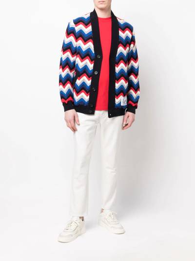 Missoni chevron-knit button-up cardigan outlook