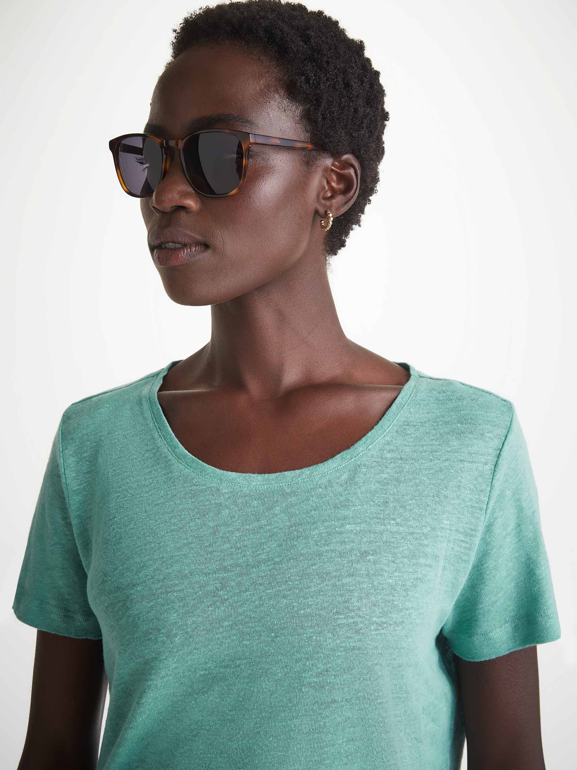 Women's T-Shirt Jordan Linen Soft Aqua - 2