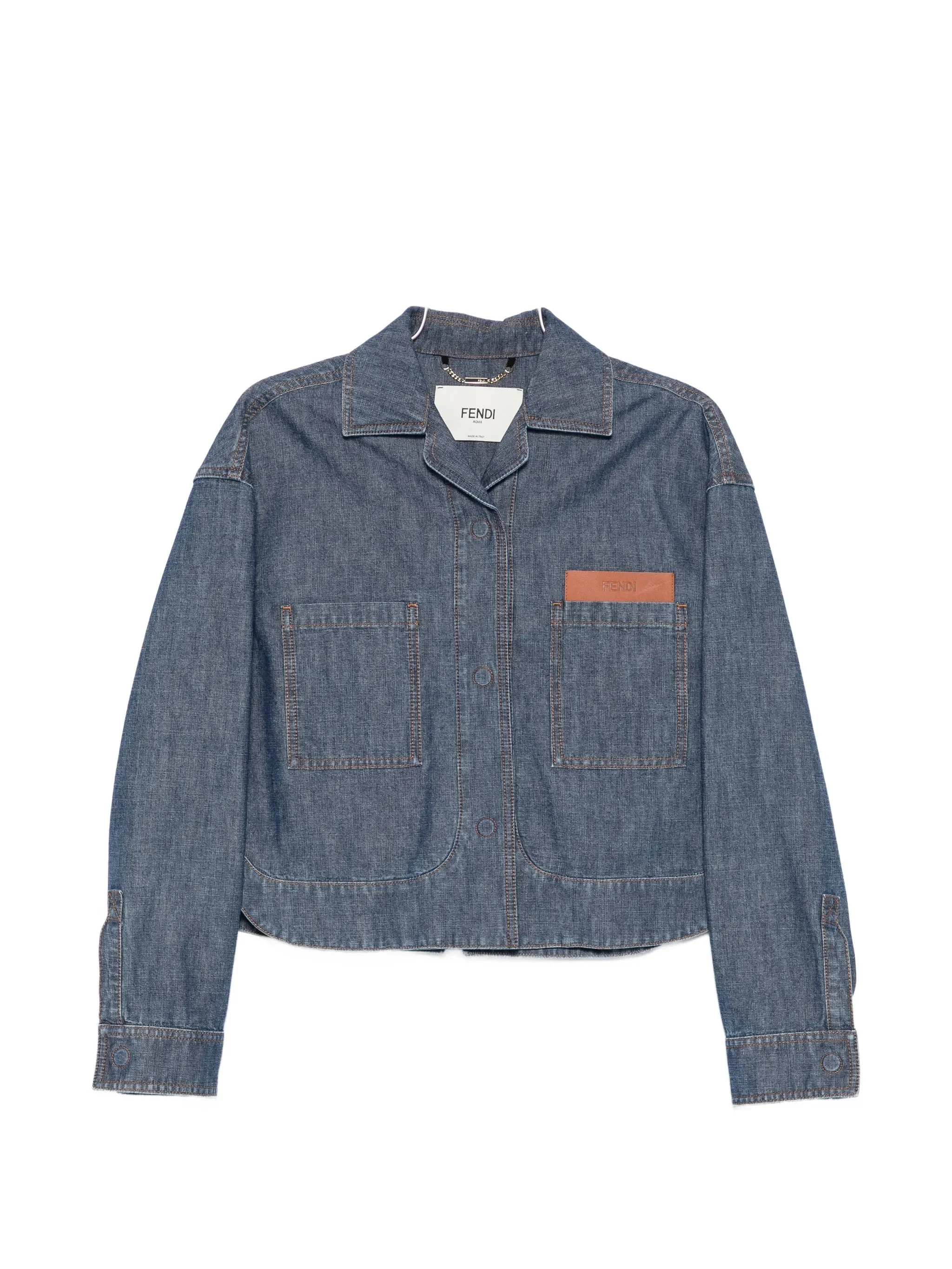Fendi Logo-patch Patch-pocket Jacket - 1
