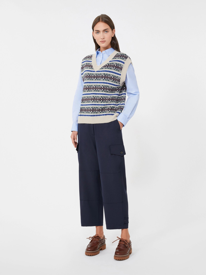 WEEKEND Max Mara Tech wool trousers - NAVY outlook