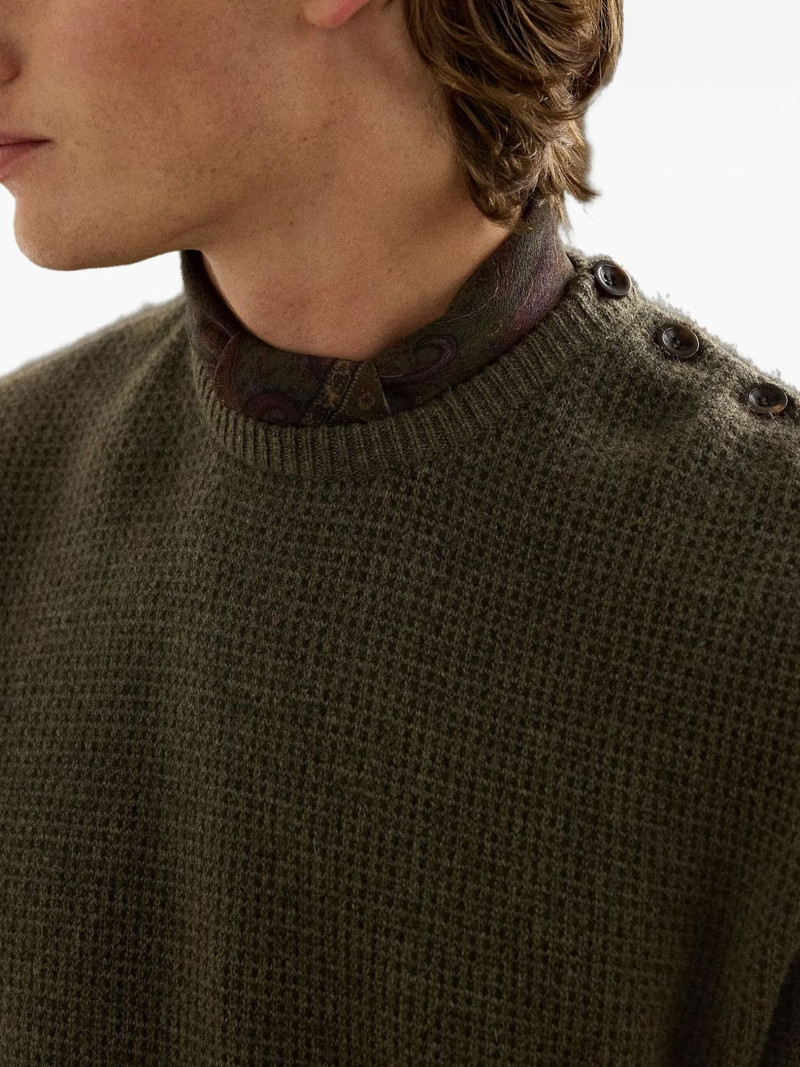 birdseye button-detail sweater 5