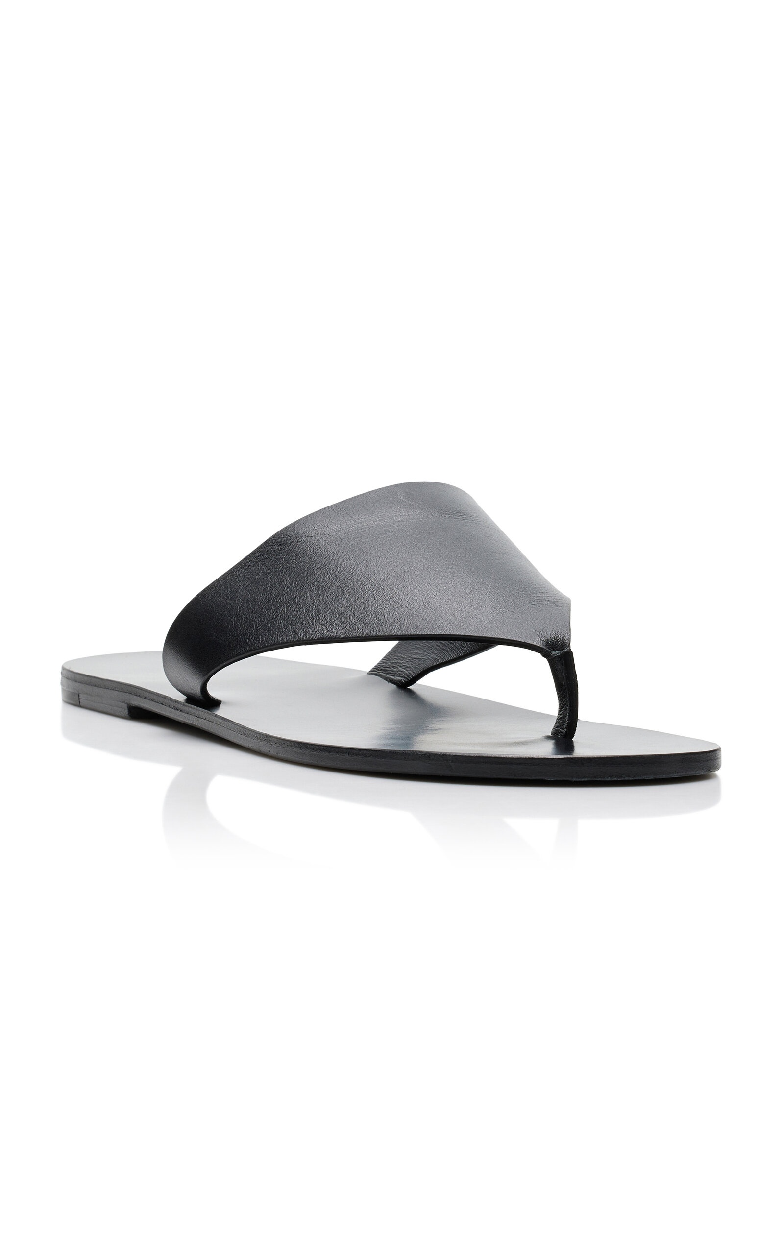 Avery Leather Thong Sandals white - 6