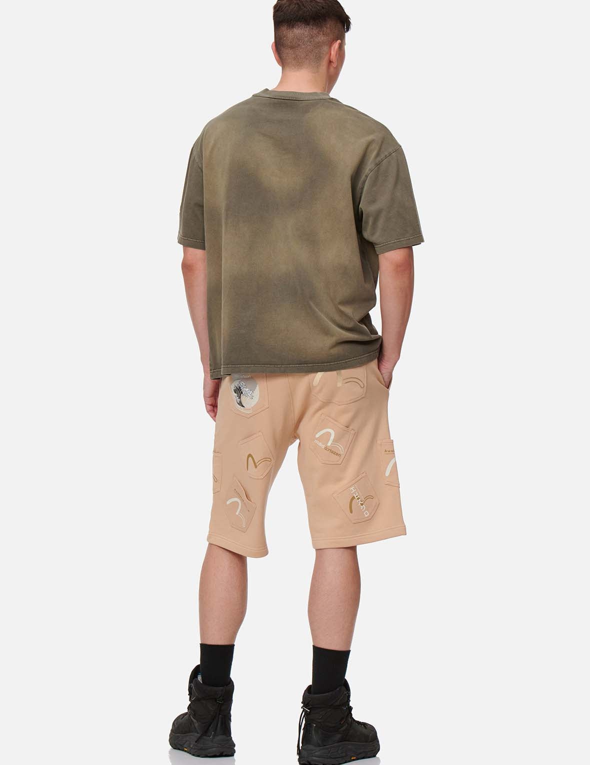 Seagull Print Pocket Sweat Shorts - 6