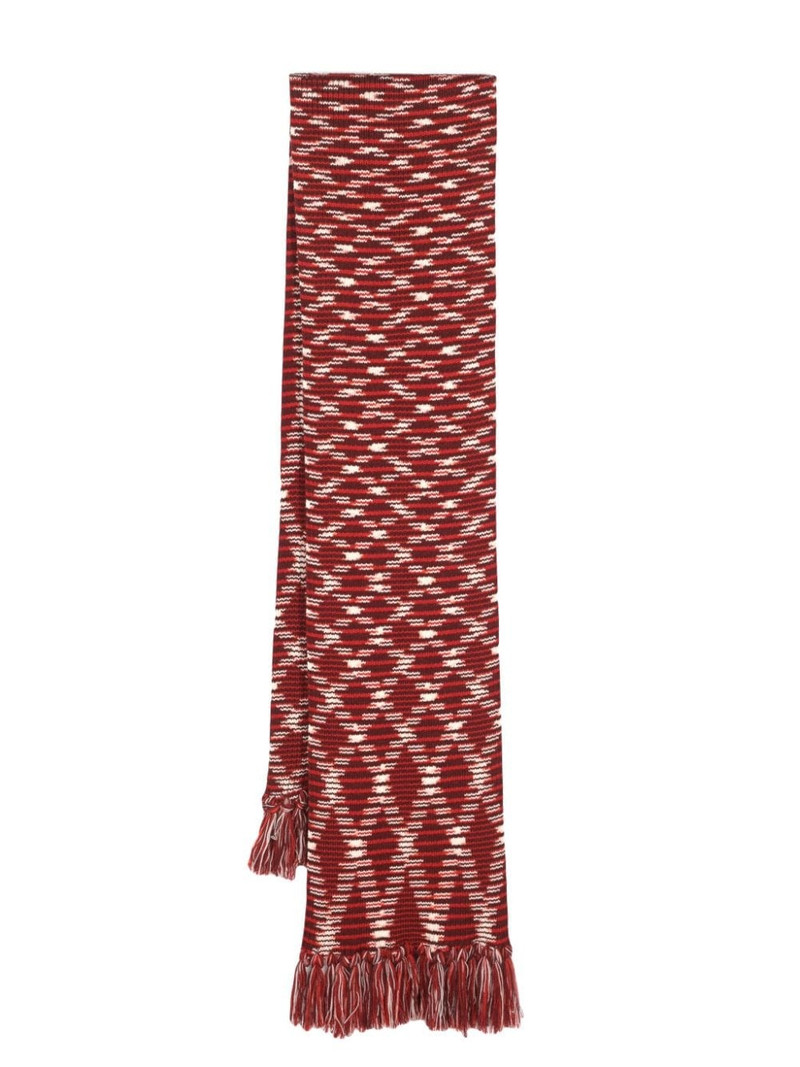 intarsia-knit wool scarf 1