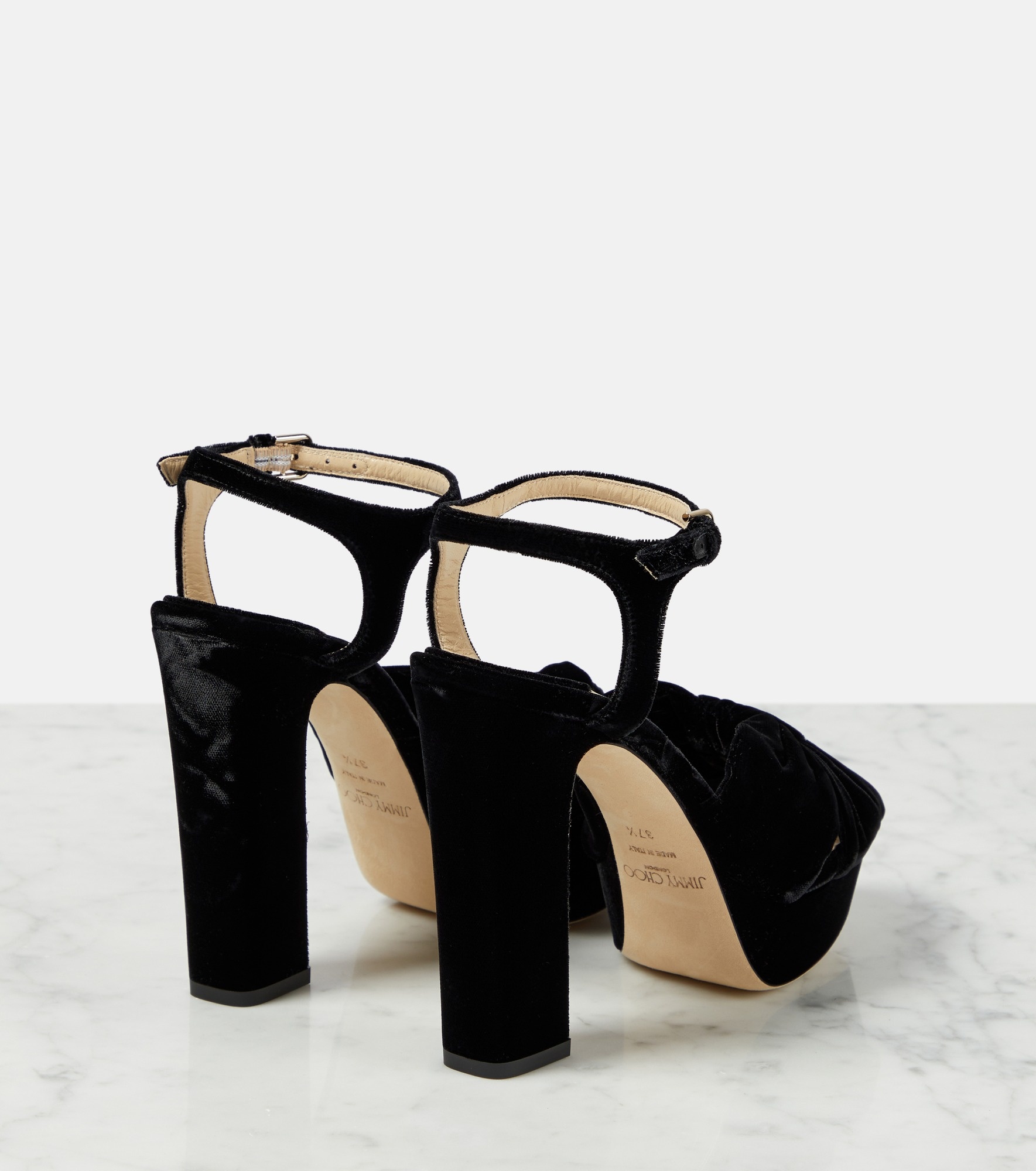 Heloise 120 velvet platform sandals - 3