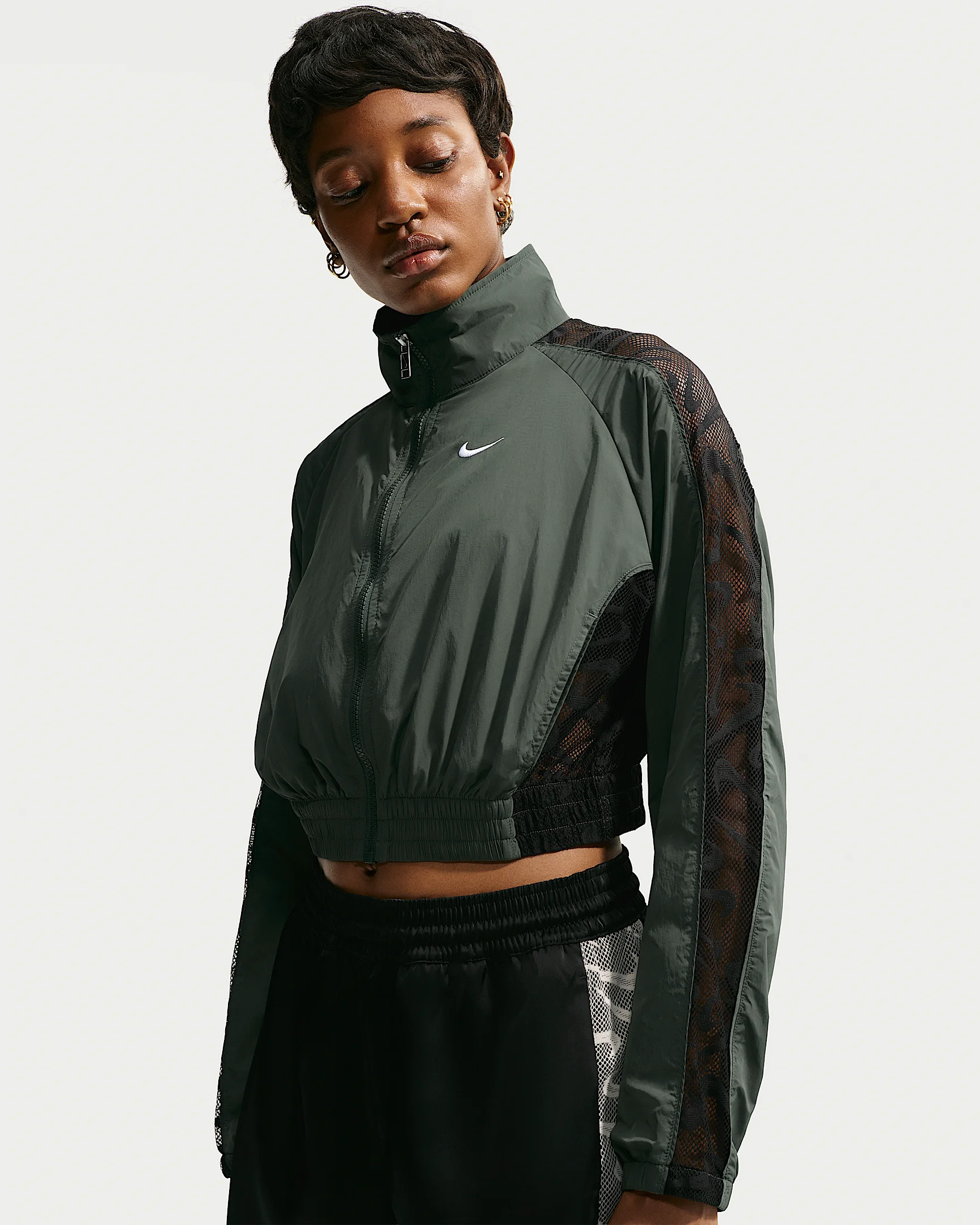Nike Sportswear Women's Cropped Lace Track Jacket - 1