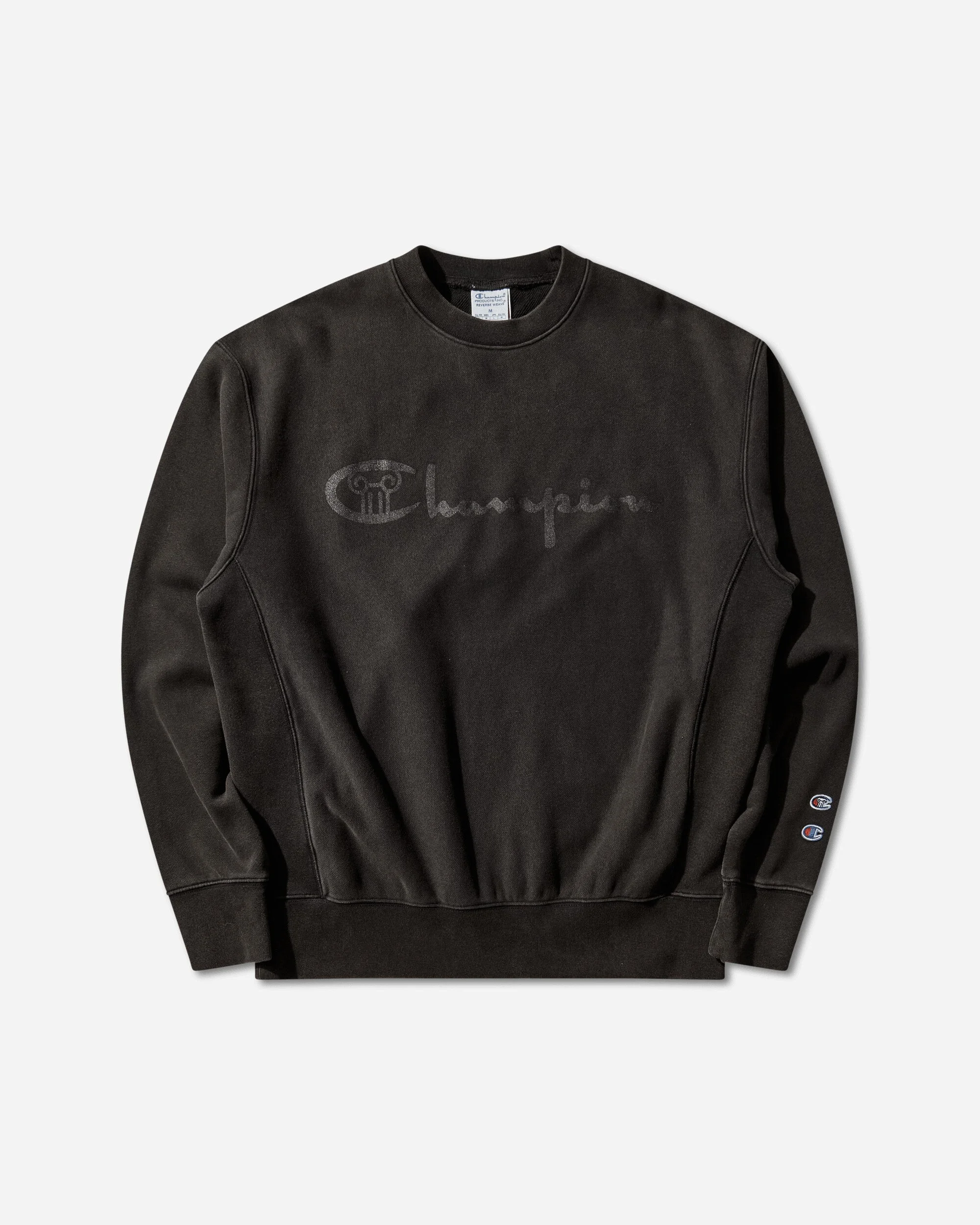 Aries Decentralised Crewneck Sweatshirt Black - 1