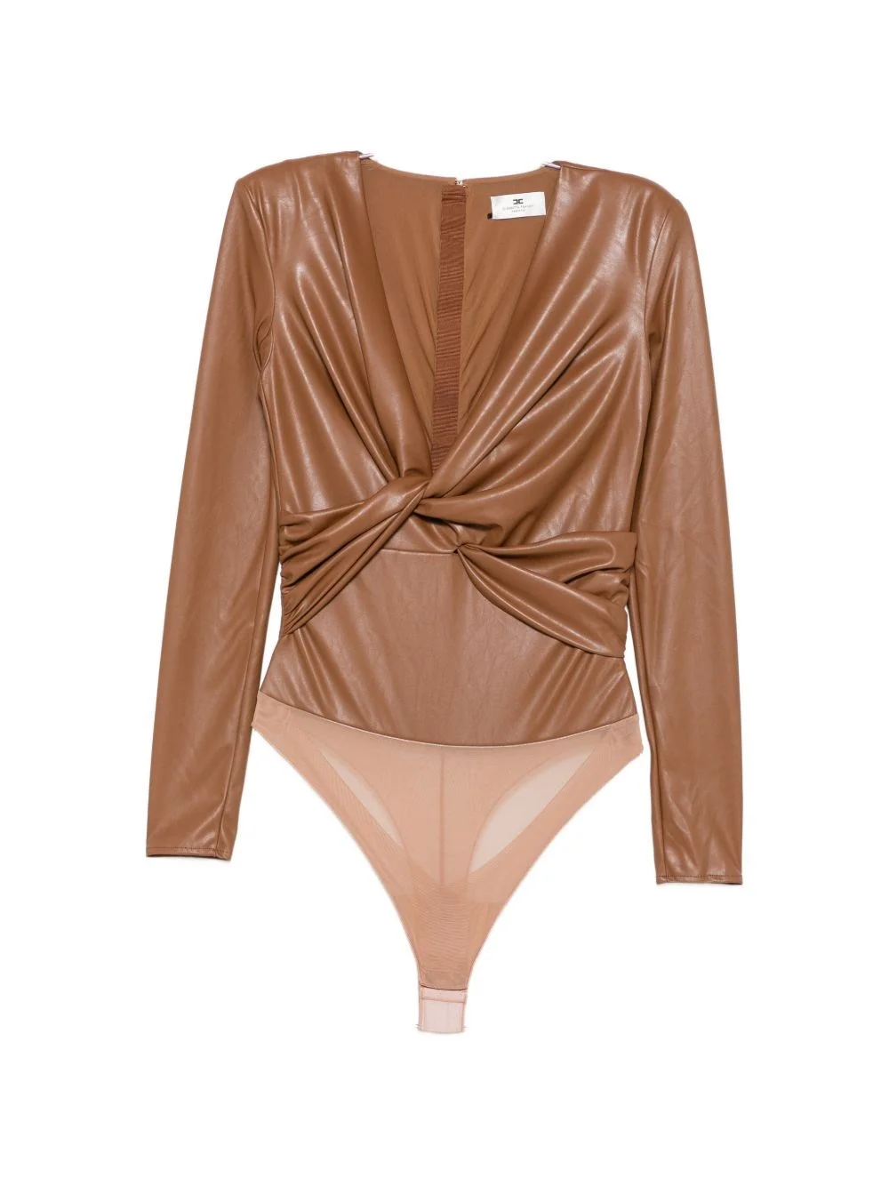Twist-detail long-sleeve bodysuit - 1
