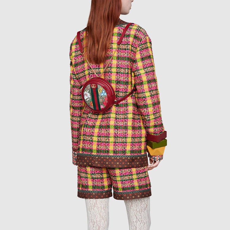 (WMNS) Gucci Ophidia GG Flora Mini Backpack 'Red' 598661-92YBC-8722 - 7