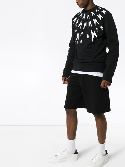 Neil Barrett Meteorites lightning print sweatshirt outlook