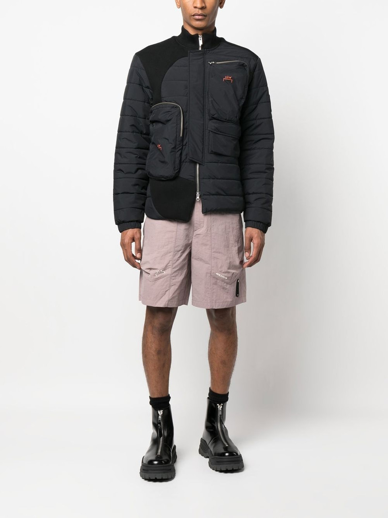 A-COLD-WALL* logo-print asymmetric padded jacket outlook