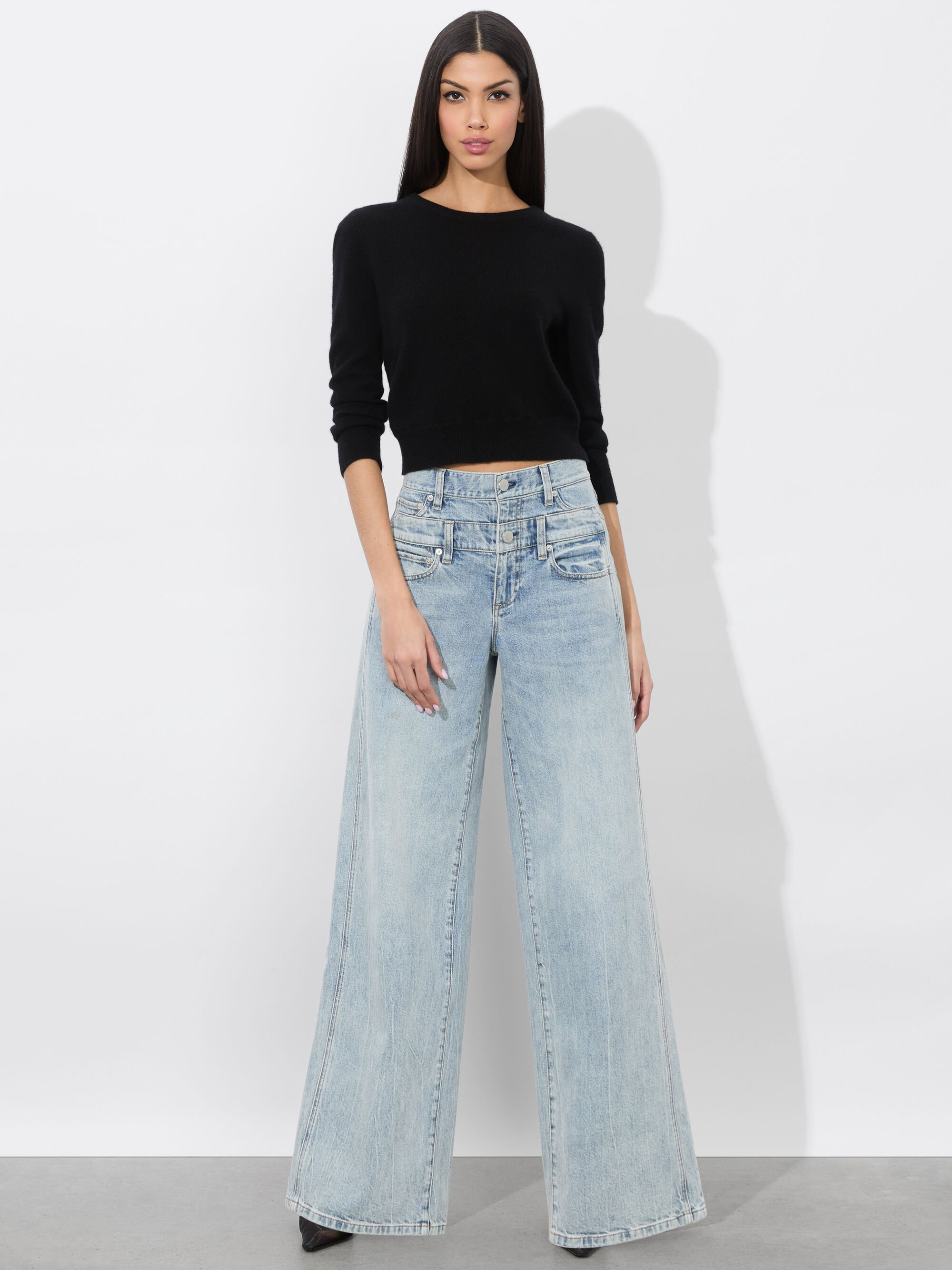 CAROLANN SHRUNKEN CREW NECK PULLOVER - 3