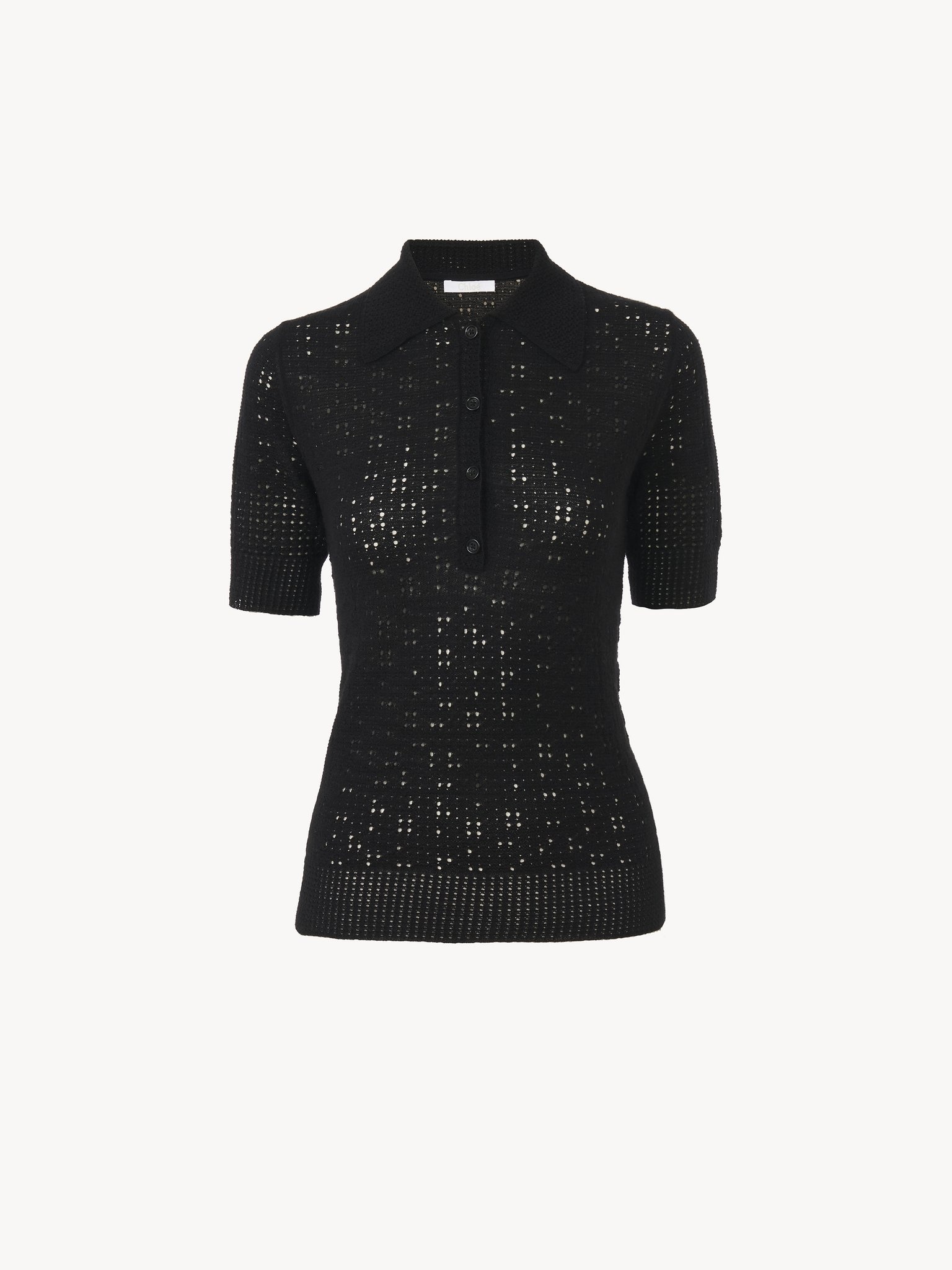 SHORT-SLEEVE POLO SWEATER - 3
