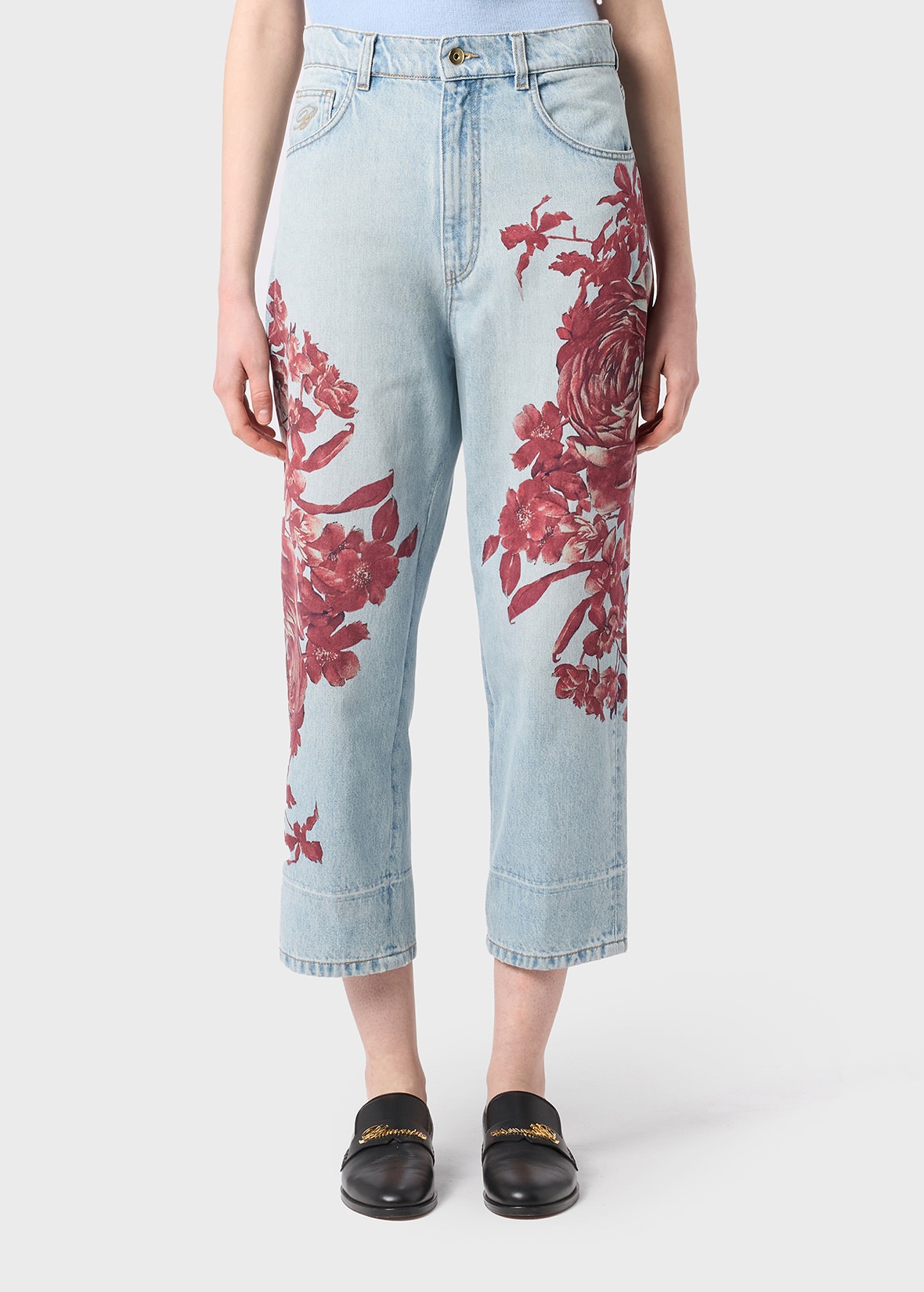 CROPPED JEANS WITH DIGITAL PAINT - 3