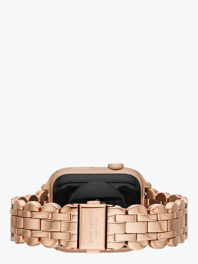 Rose Gold-tone Scallop Link Stainless Steel Bracelet 42/44/45mm Band For Apple Watch® 5