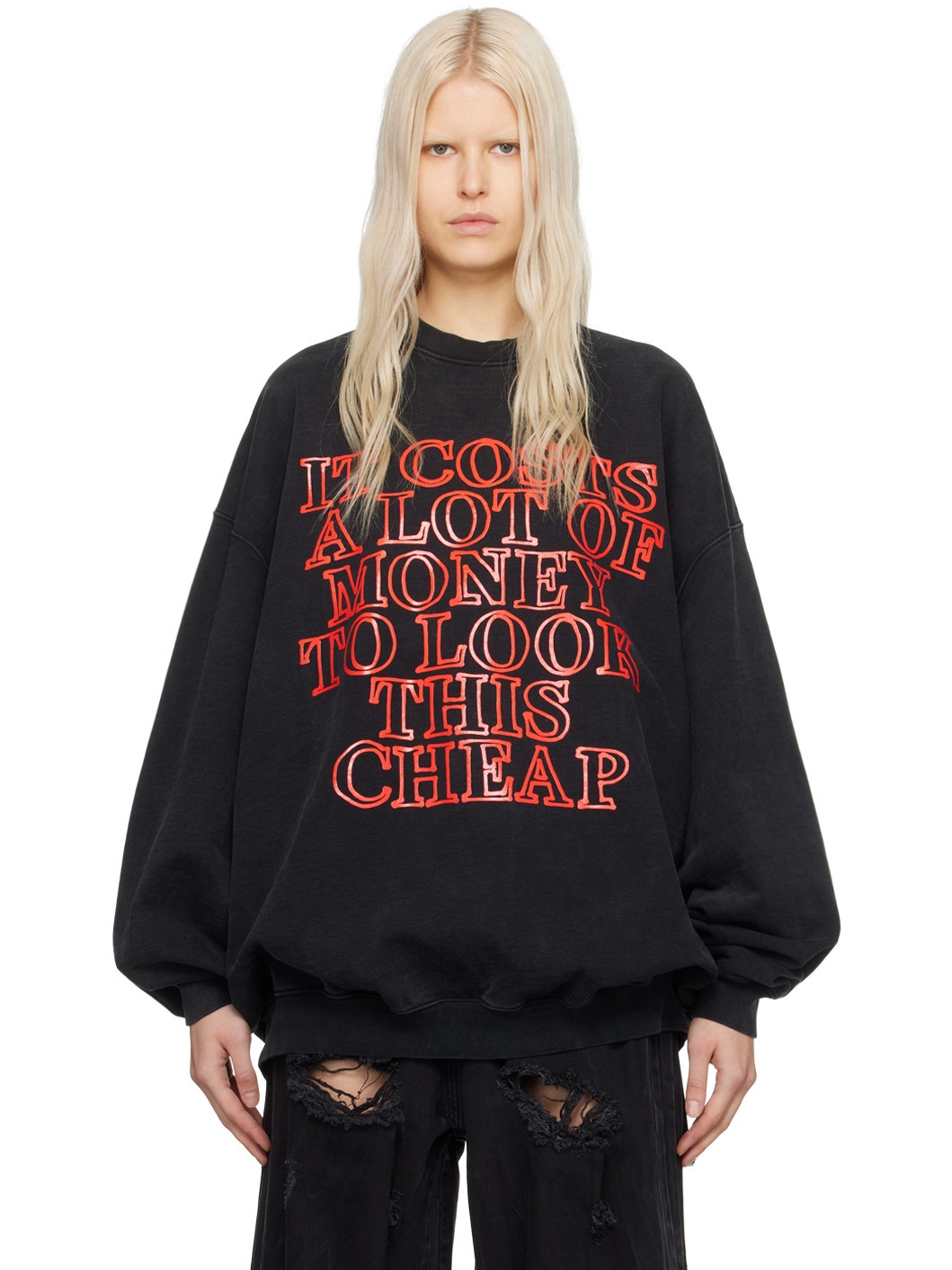 Black Very Expensive Sweatshirt - 1