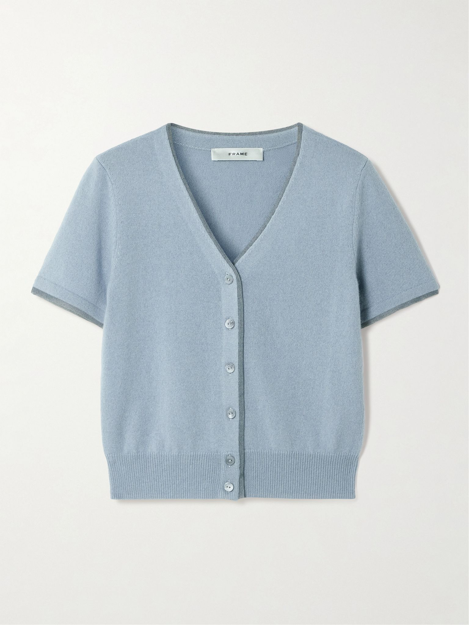 Cropped cashmere cardigan Blue - 1