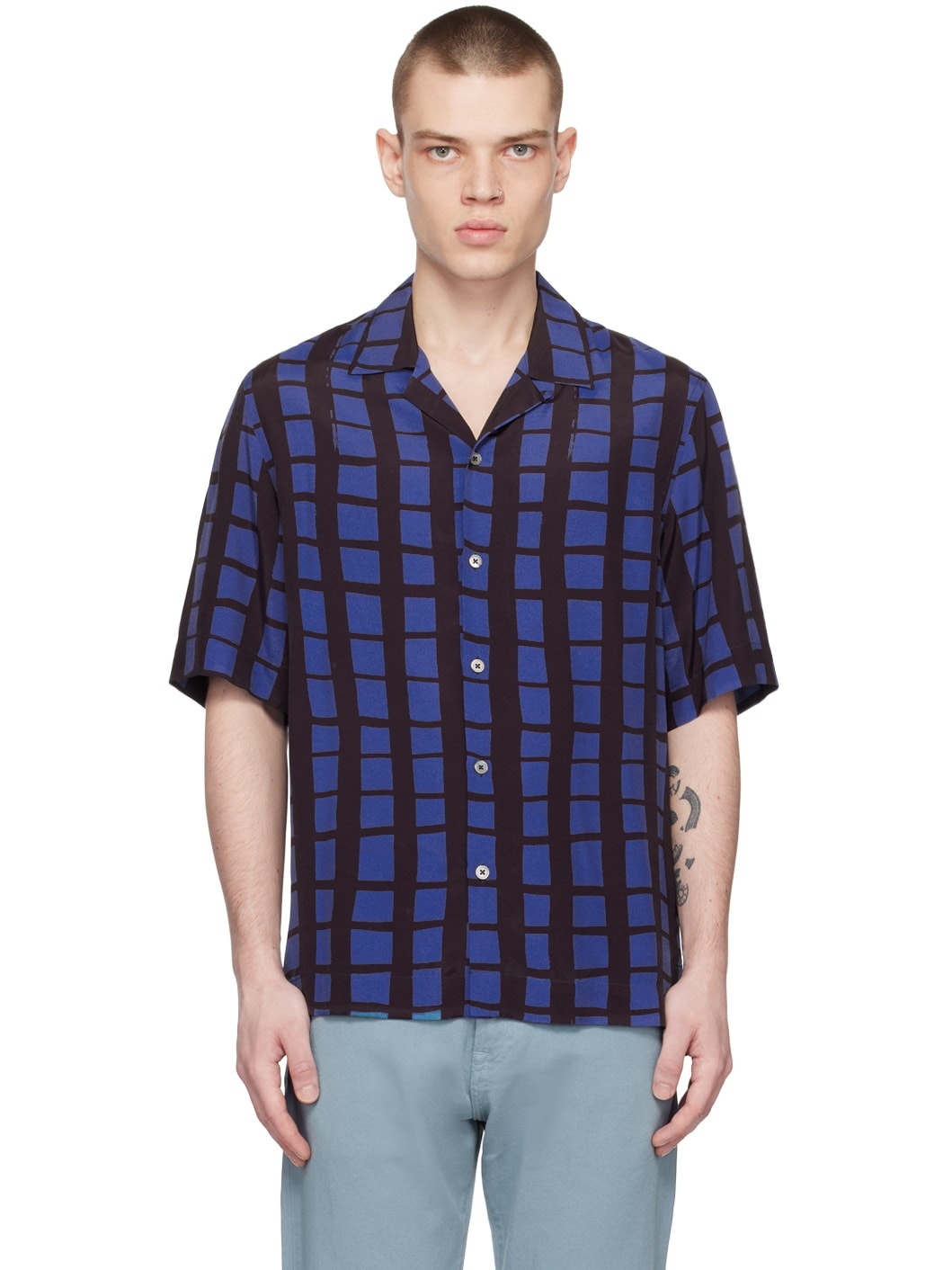 Blue & Black Check Shirt - 1
