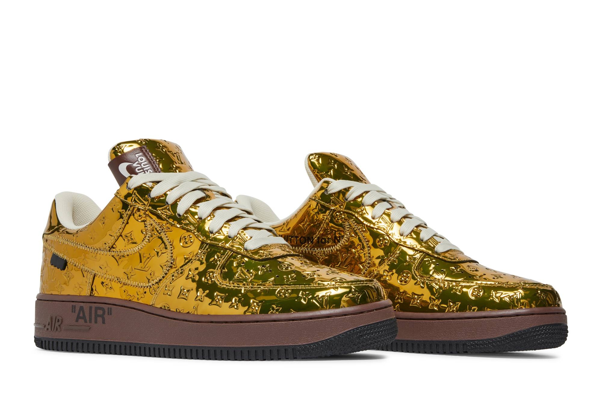 Louis Vuitton x Air Force 1 Low 'Metallic Gold' - 8