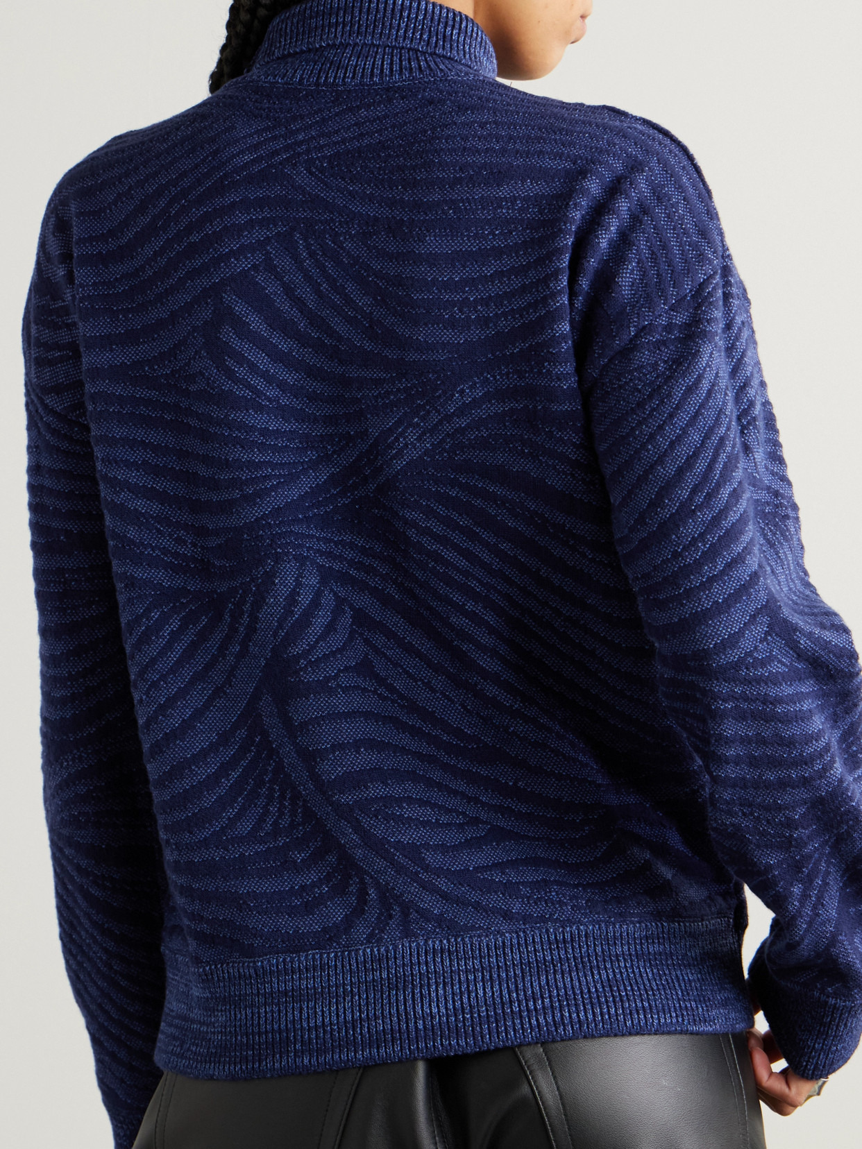 Jacquard-knit Wool-blend Turtleneck Sweater - 3
