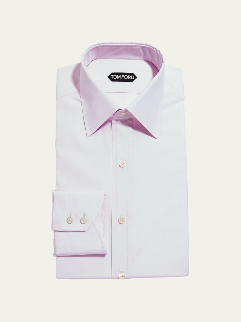 TOM FORD Men's Solid Point Collar Dress Shirt outlook