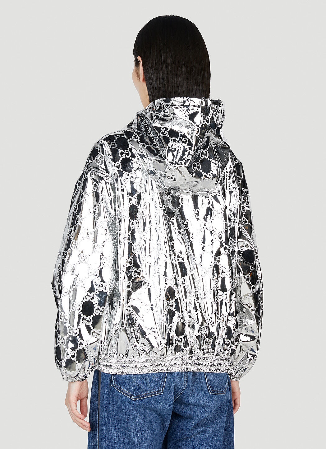 ジャケット GUCCI Woman Jacket Silver 752508ZAMVK 1164 シルバー（銀色）系 GUCCI(グッチ) アウター(レディース) - 海外