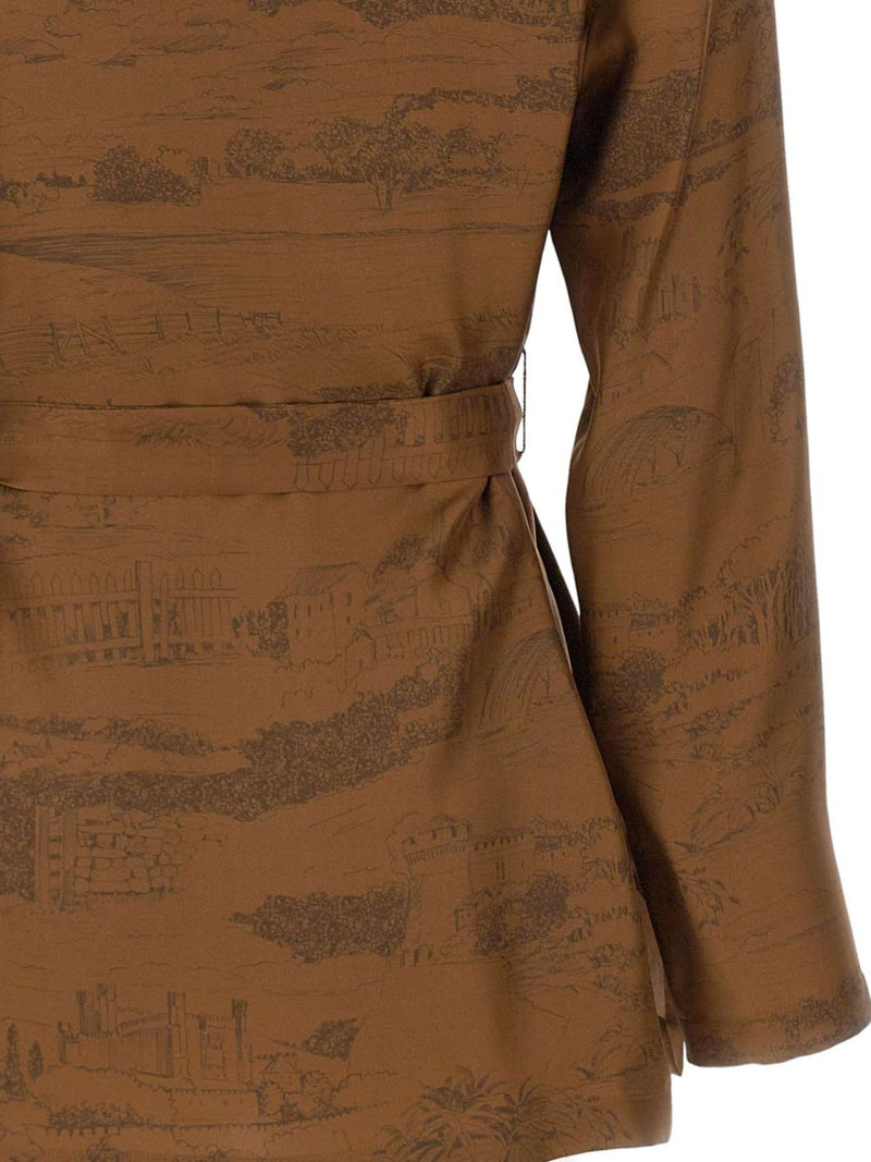 Abituro landscape-print V-neck shirt 4