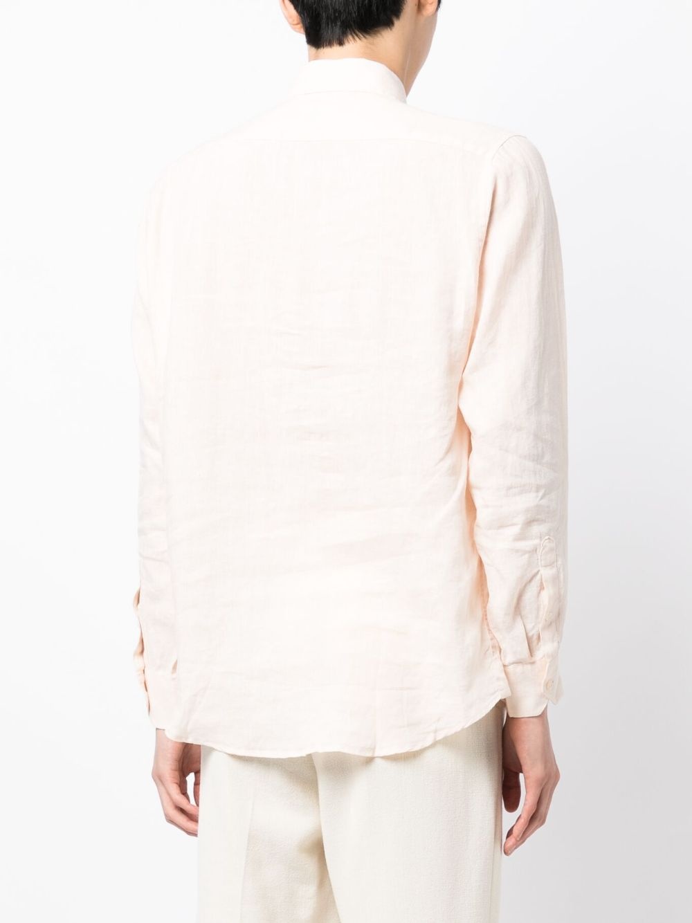 long-sleeved linen shirt - 4