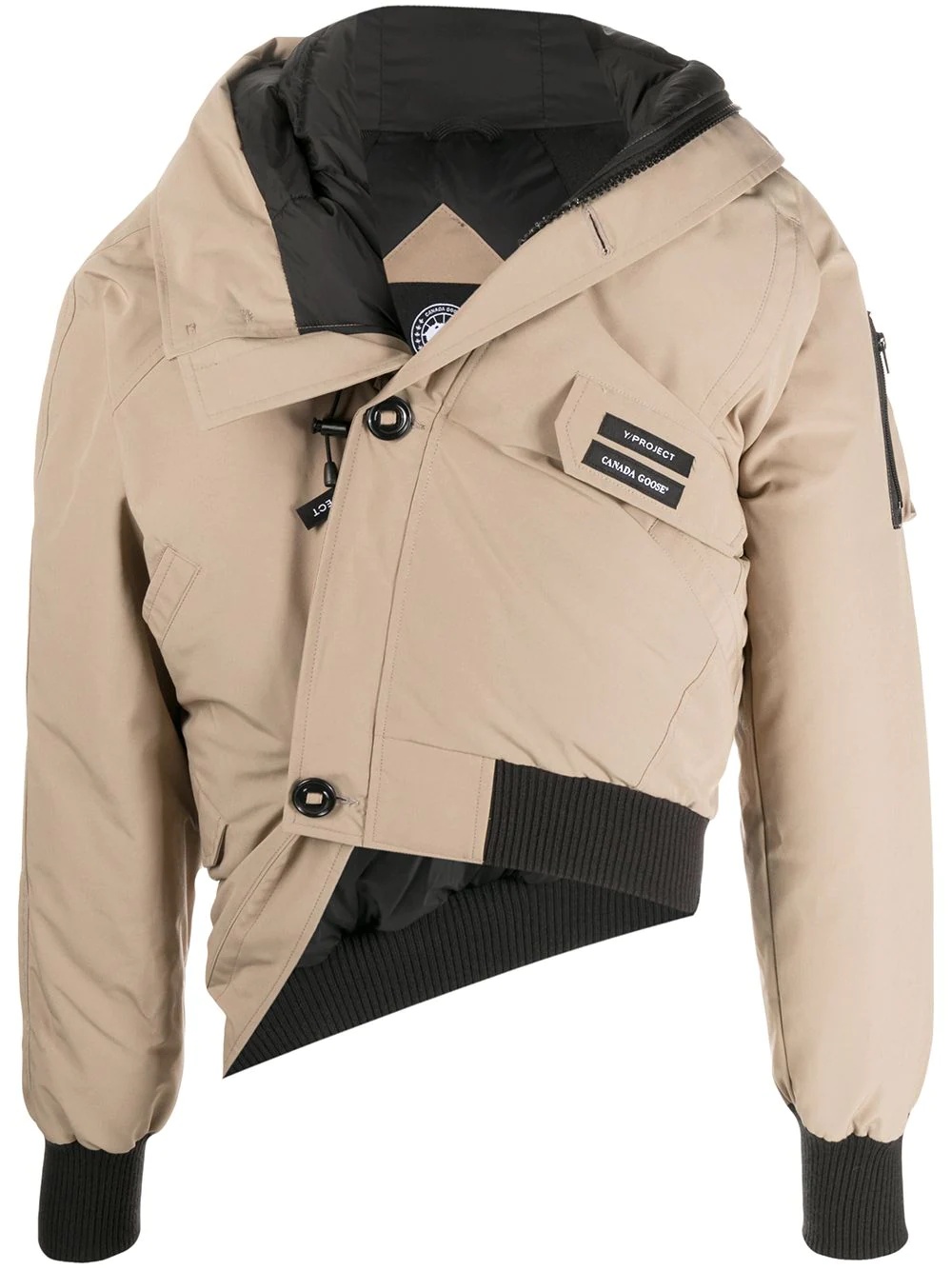 off-centre buttoned up down jacket - 1