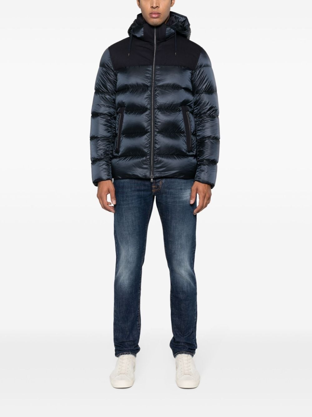 water-reppelent hooded puffer jacket - 2