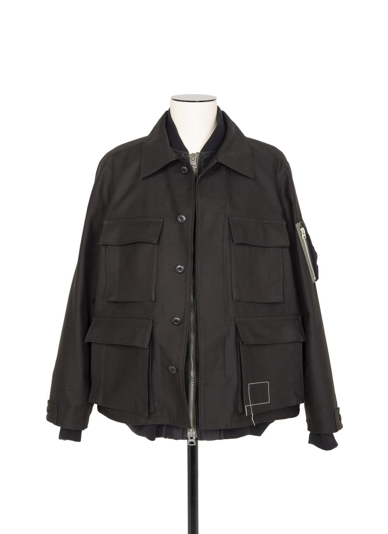 sacai WTAPS Cotton Back Satin Jacket outlook