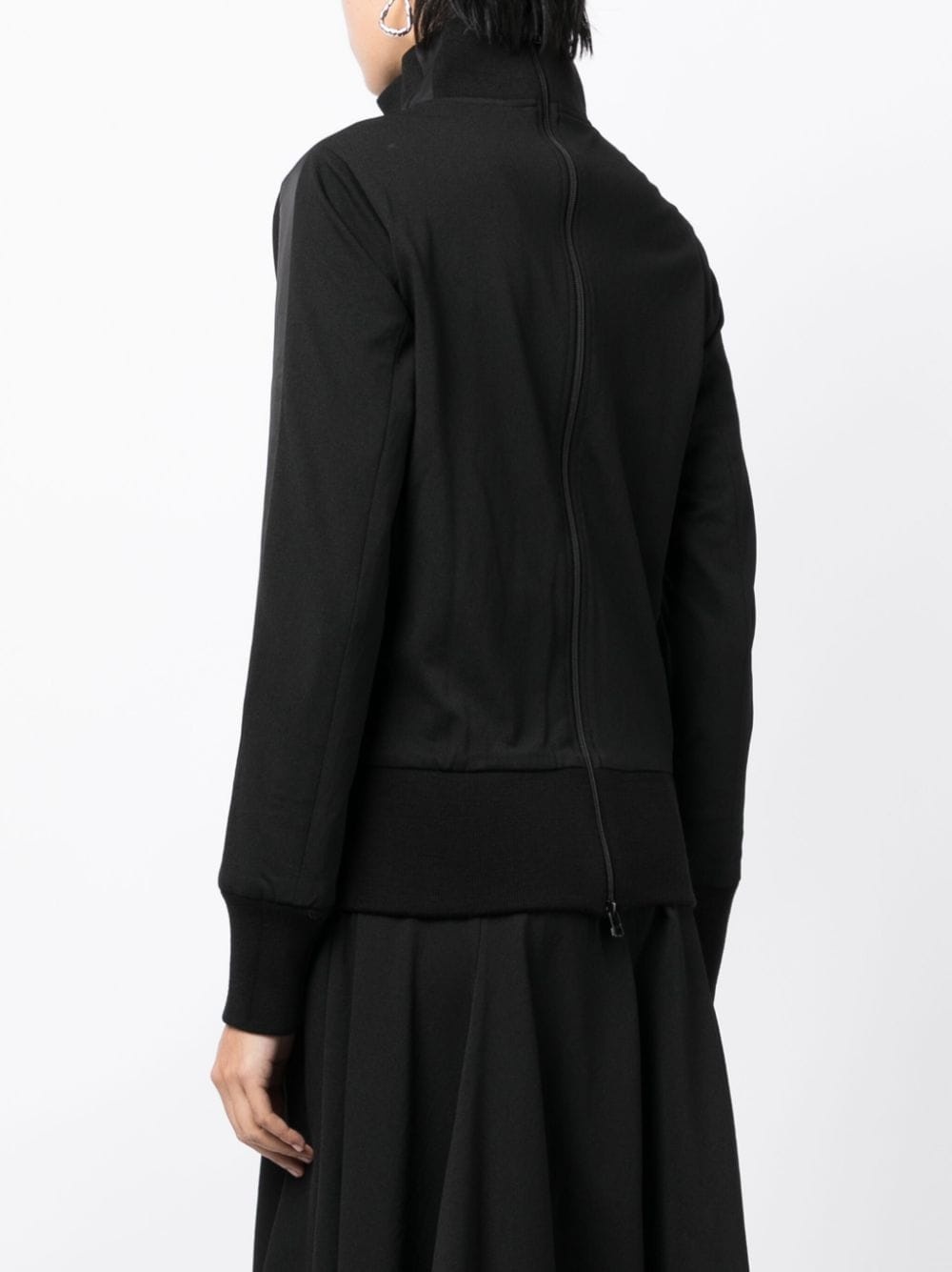 stripe-detail zip-up sweatshirt - 4