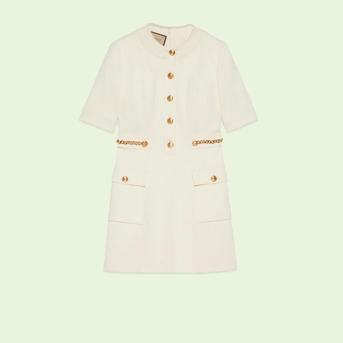 Viscose dress with Double G chain - 1