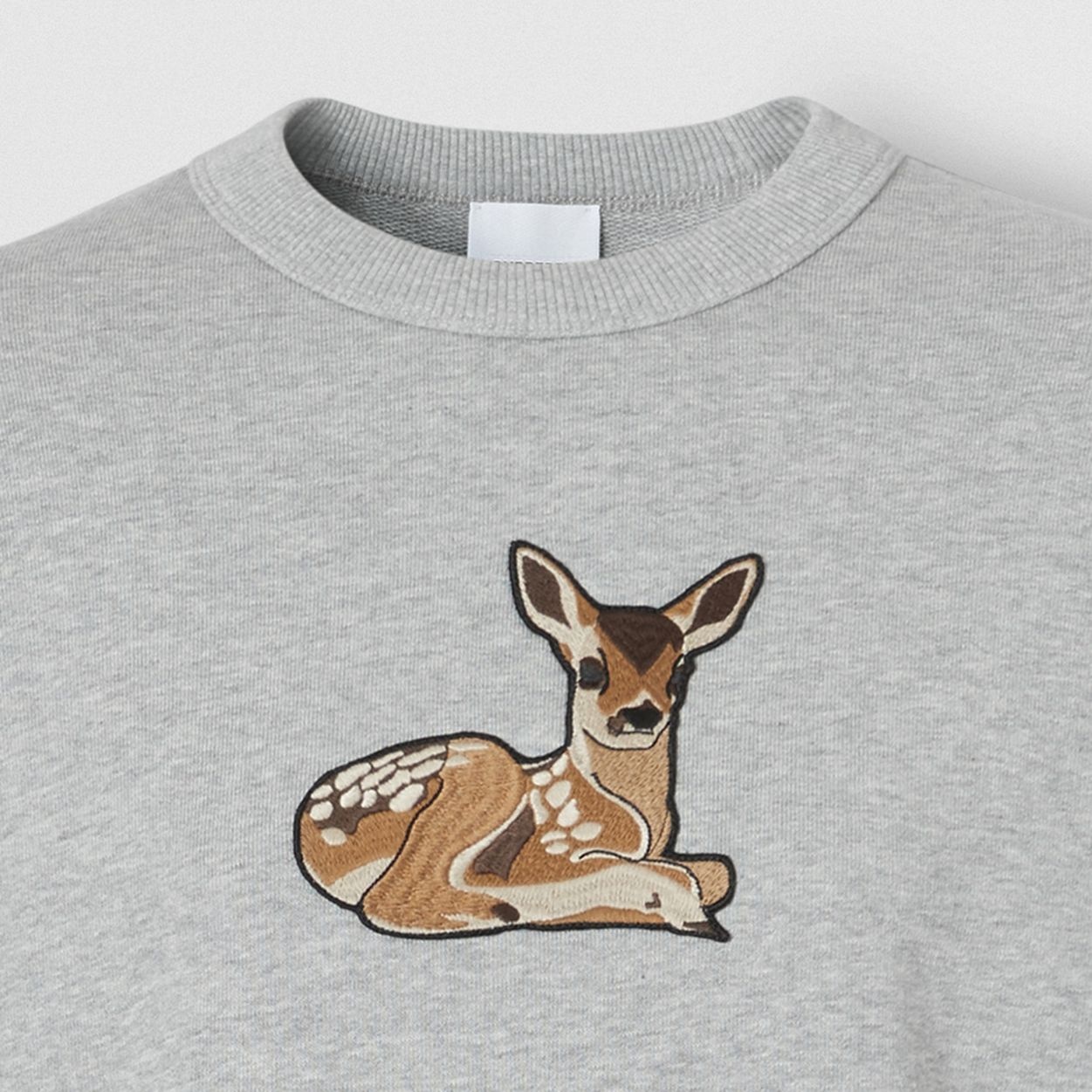 Deer Motif Cotton Oversized Sweatshirt - 7