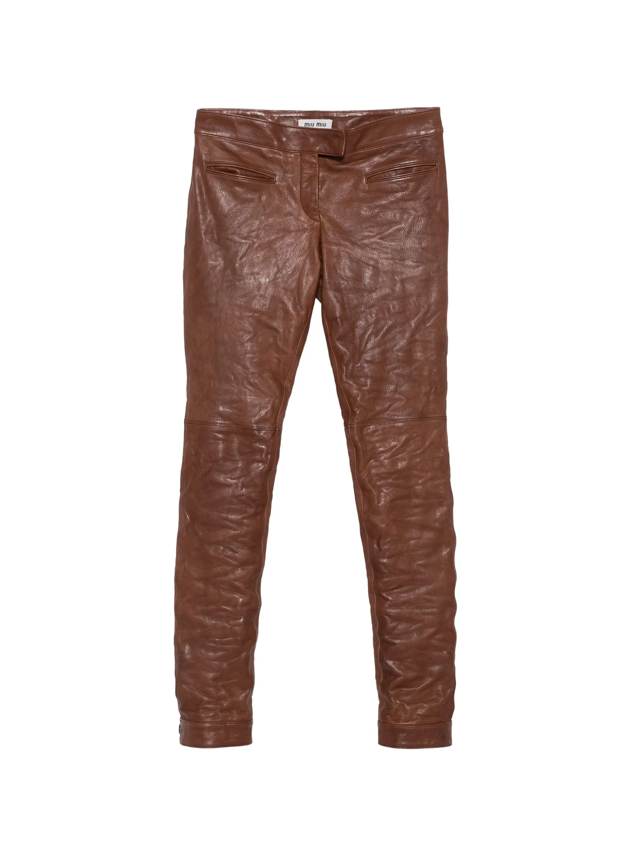 Miu Miu Leather Trousers - 1