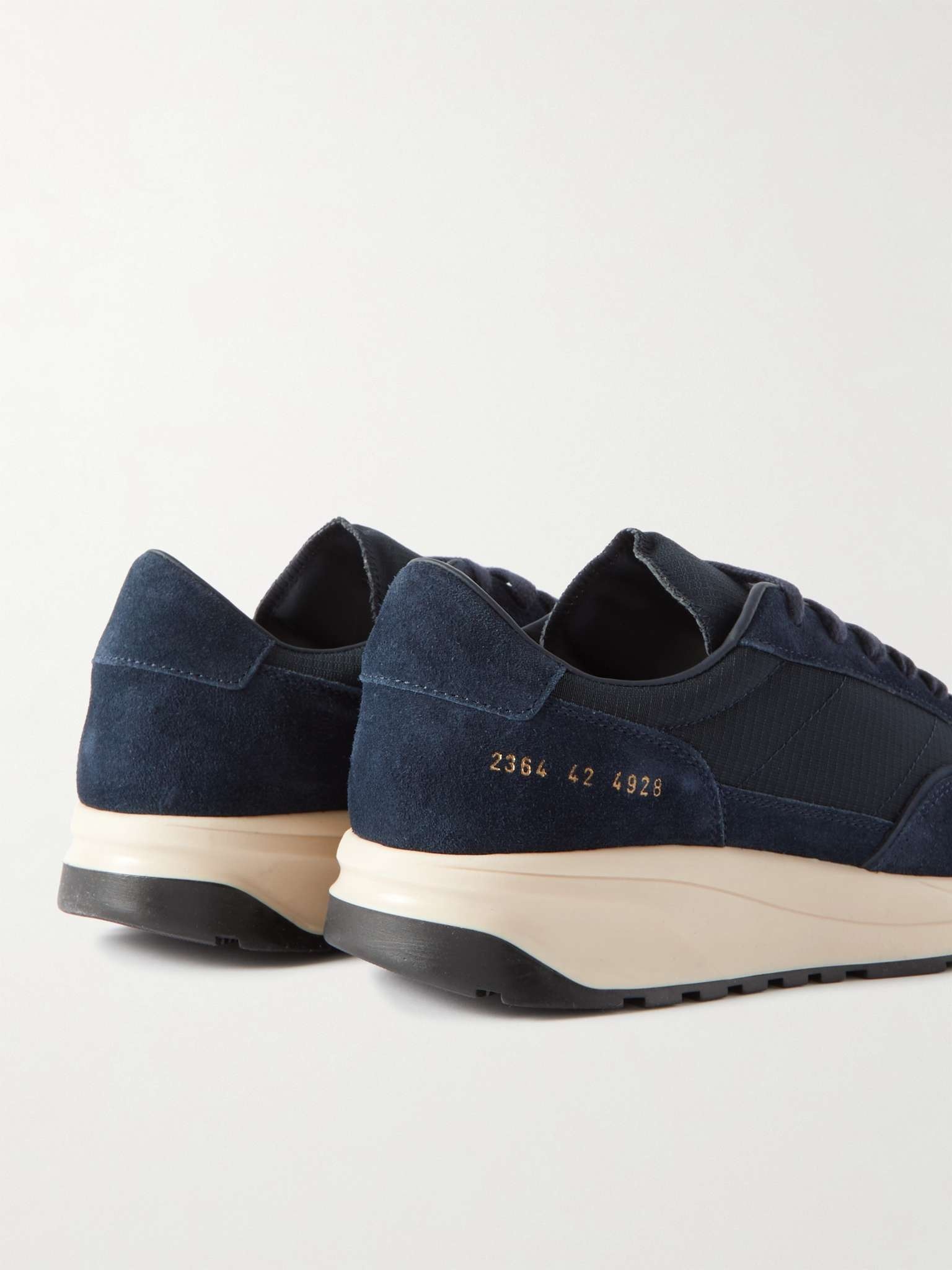 Track 80 Leather-Trimmed Suede and Ripstop Sneakers - 5
