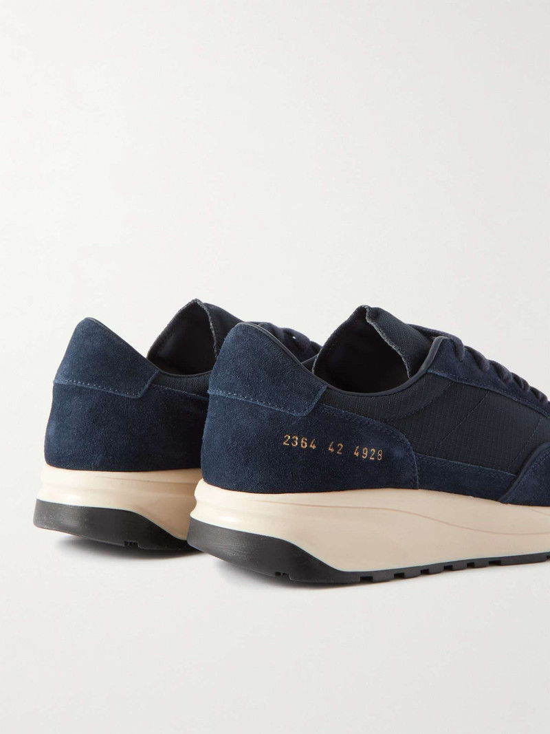 Track 80 Leather-Trimmed Suede and Ripstop Sneakers 5