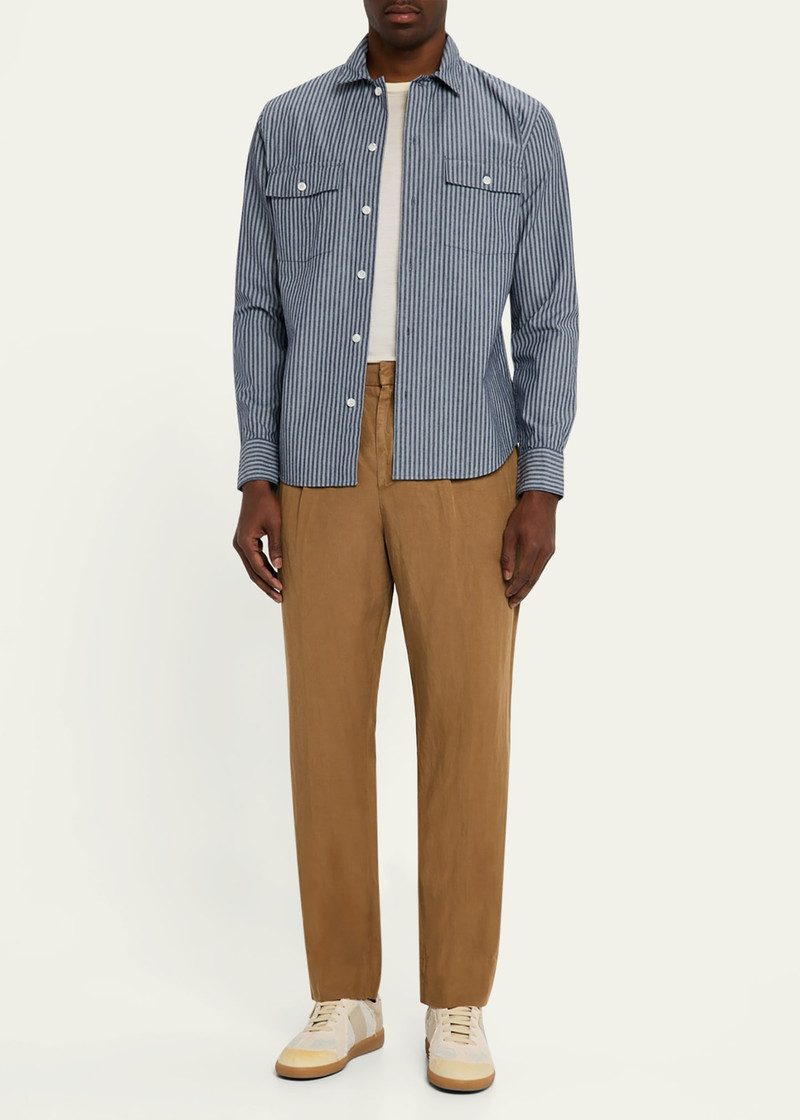Vince Men's Railroad Stripe Sport Shirt outlook