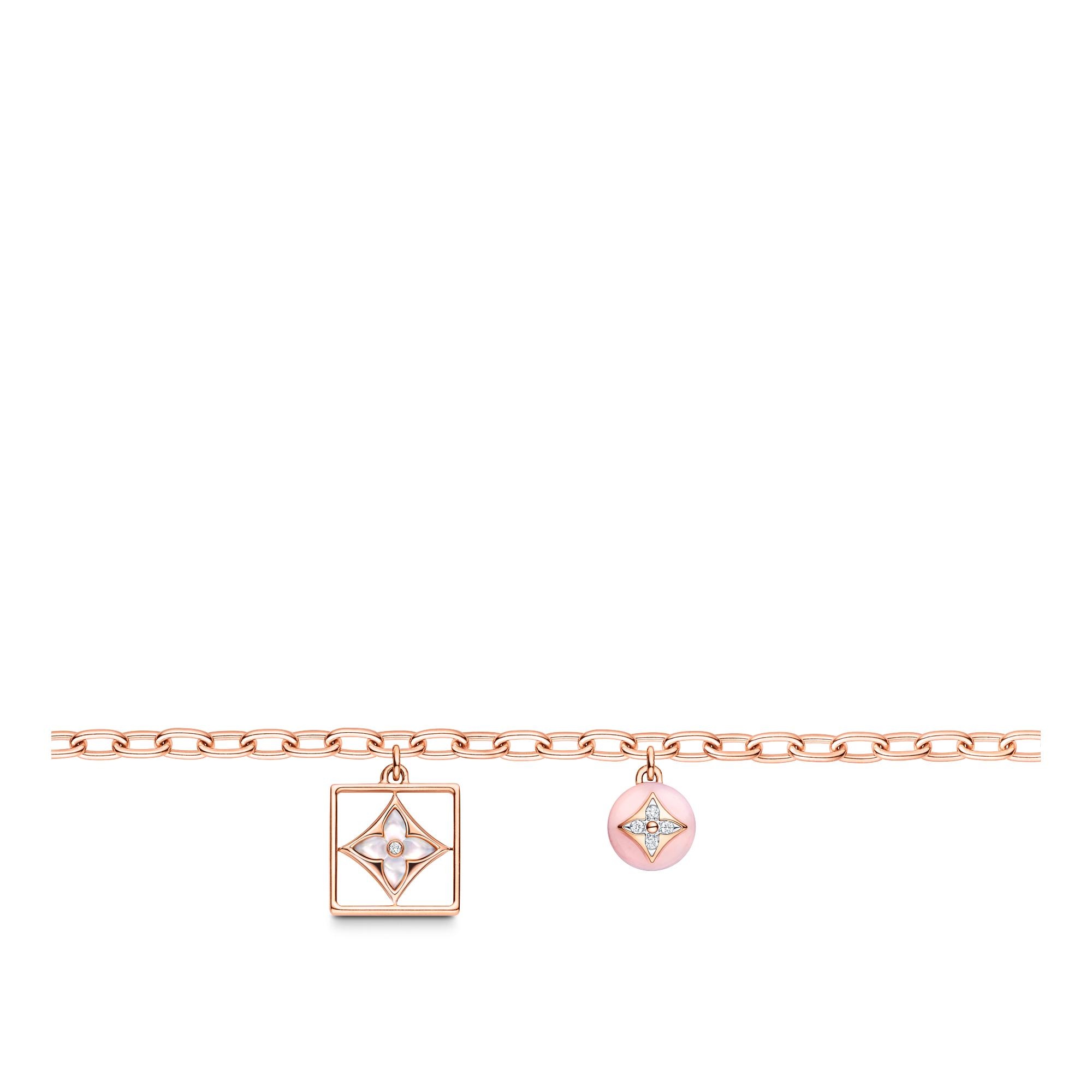 B Blossom Bracelet, Pink Gold, White Gold, Pink Opal, White Mother-Of-Pearl And Diamonds - 3