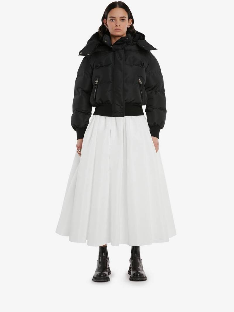 Alexander McQueen Mcqueen Graffiti Puffer Jacket in Black outlook