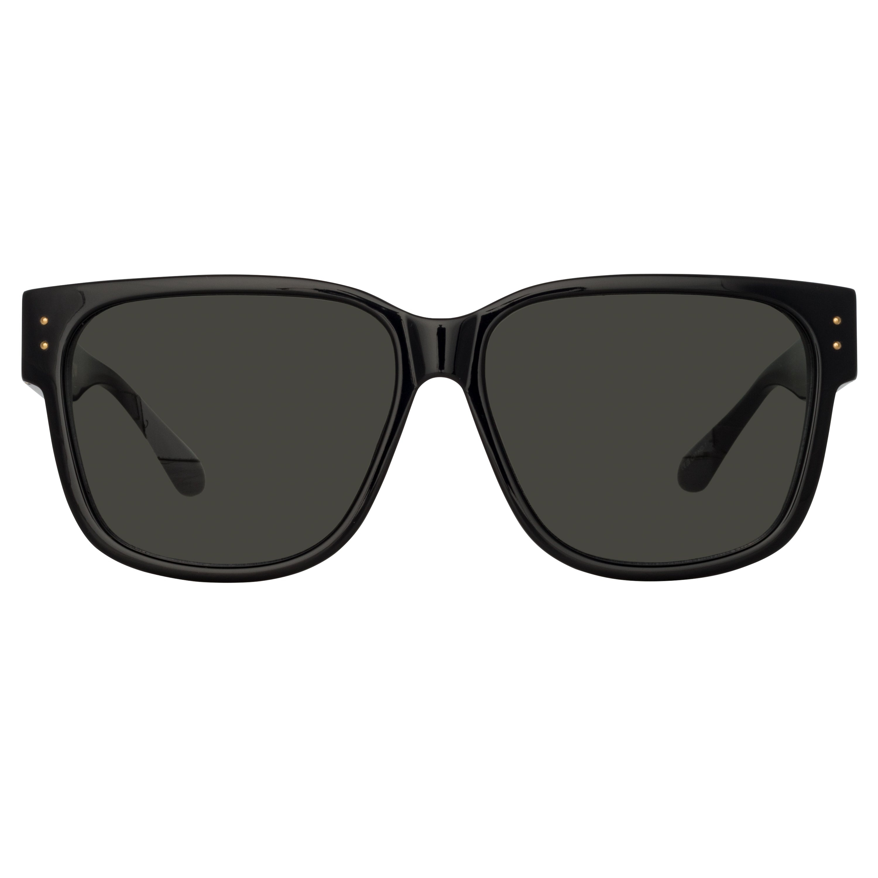 PERRY D-FRAME SUNGLASSES IN BLACK - 1