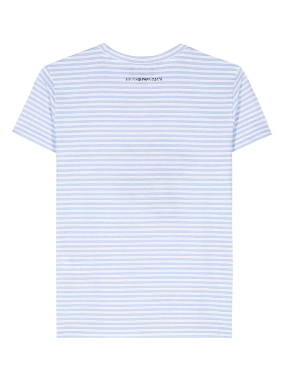 logo-print striped T-shirt - 2