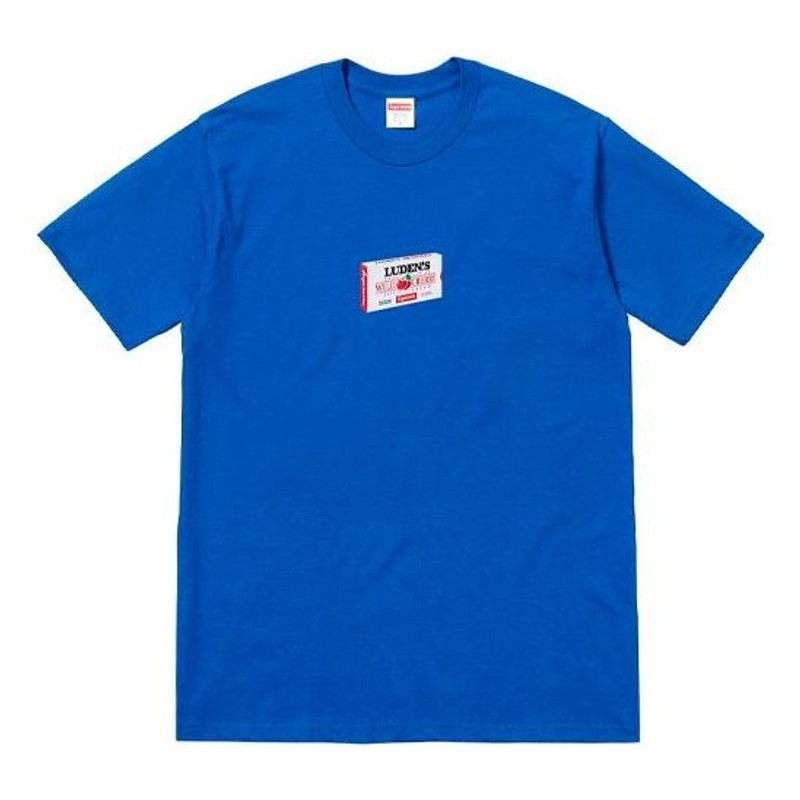 대 FW18 루덴 티 로얄 체리 사탕 상자 인쇄 짧은 소매 Unisex 블루 SUP-FW18-1155 - 1