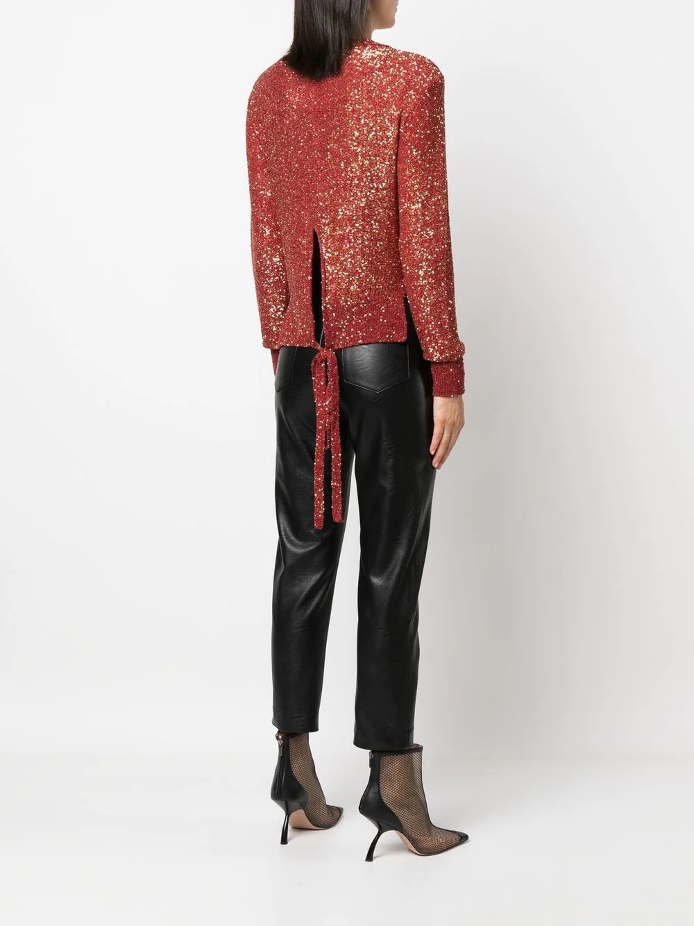 sequin-embellished cardigan - 4